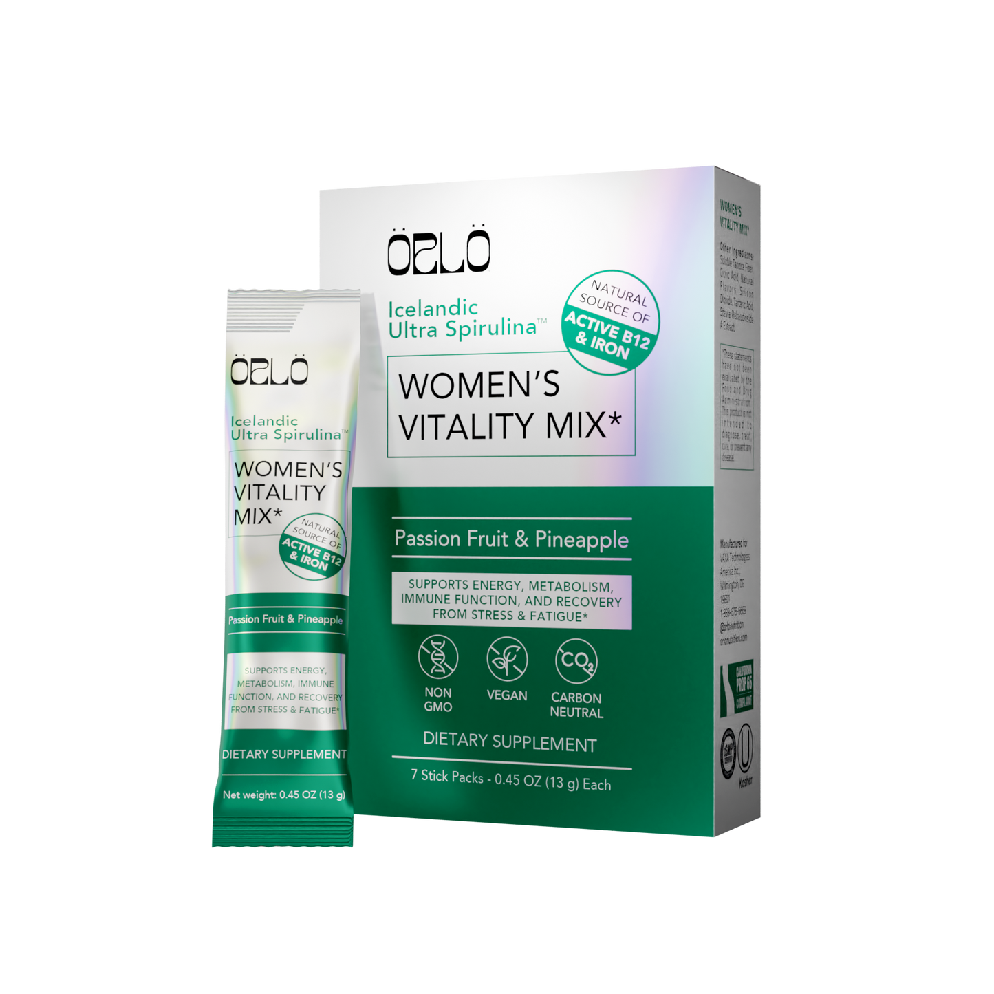 š Icelandic Ultra Spirulina⢠(IUSā¢) Women's Vitality Mix Travel Kit (100% off)
