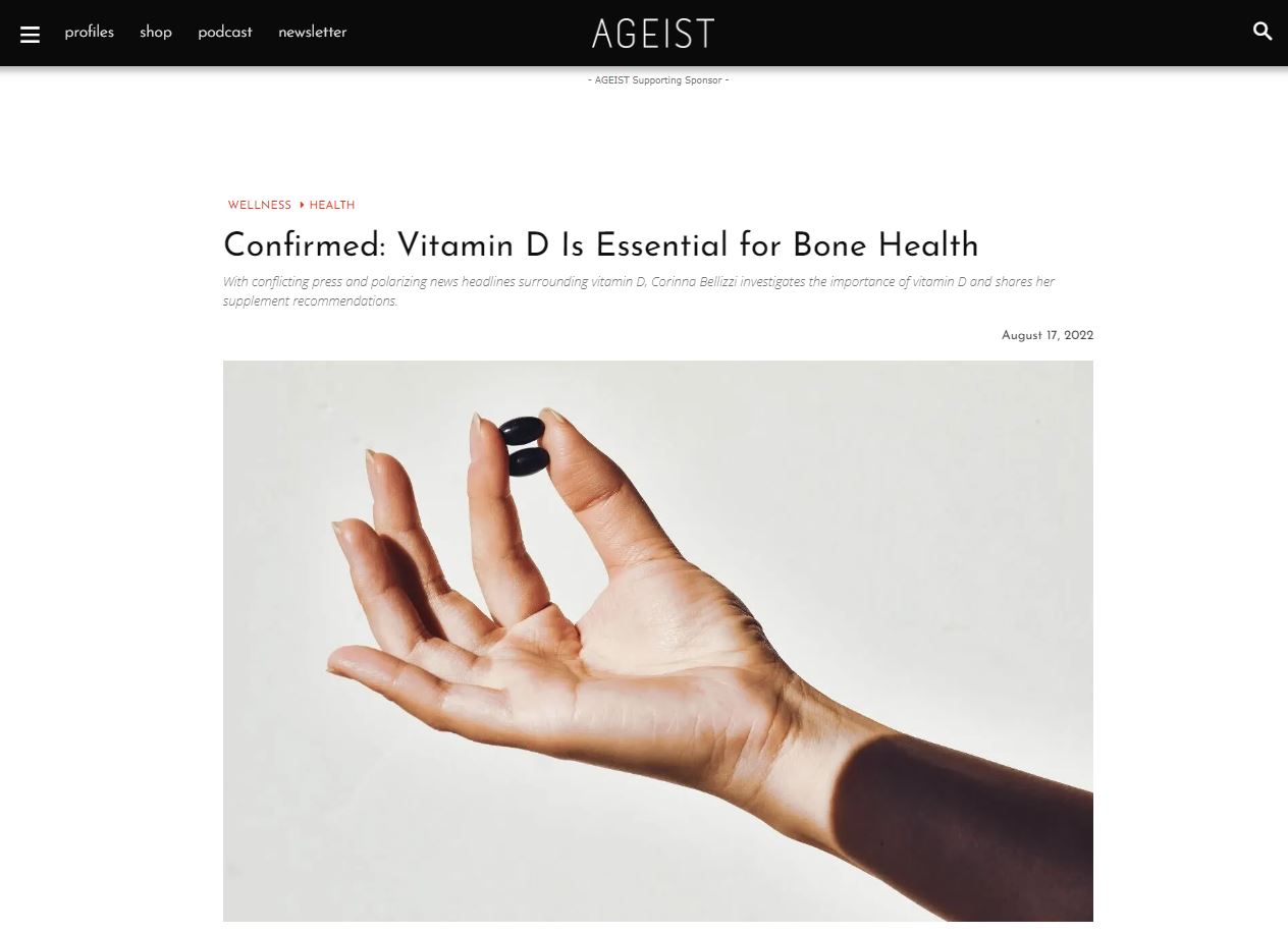 Confirmed: Vitamin D Is Essential for Bone Health