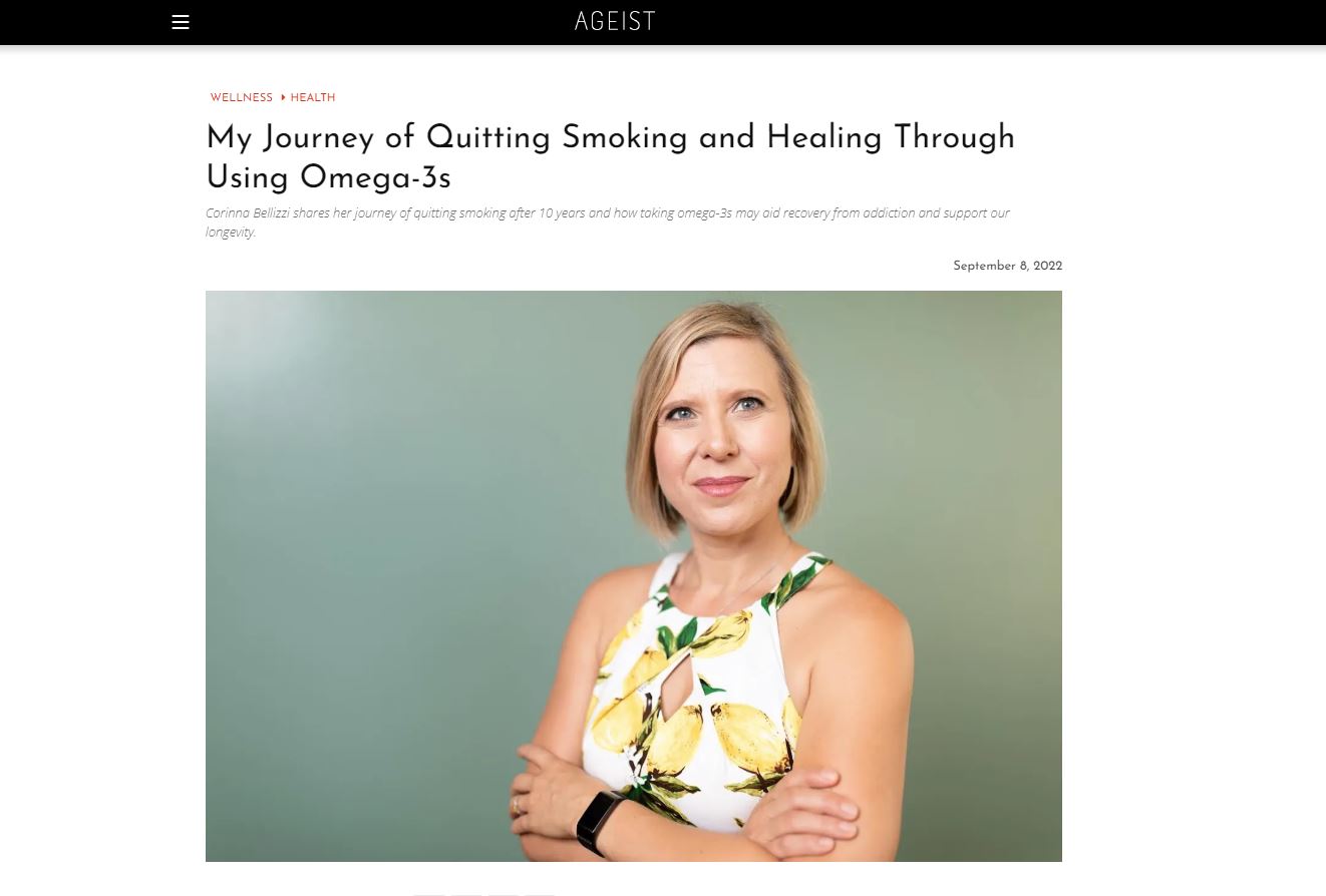 My Journey of Quitting Smoking and Healing Through Using Omega-3s