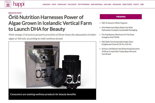 Örlö Nutrition Harnesses Power of Algae Grown in Icelandic Vertical Farm to Launch DHA for Beauty