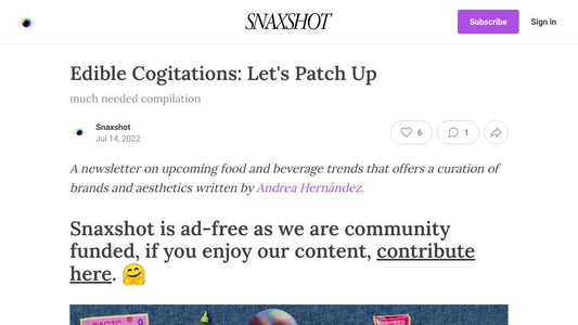 Edible Cogitations: Let's Patch Up