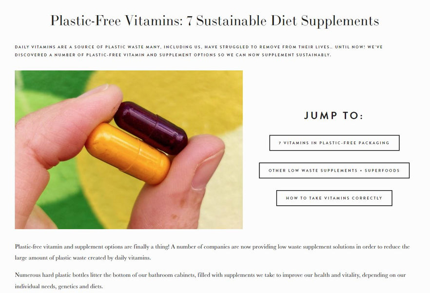 Plastic-Free Vitamins: 7 Sustainable Diet Supplements