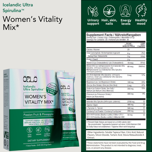 Icelandic Ultra Spirulina™ Women’s Vitality Mix Travel Kit