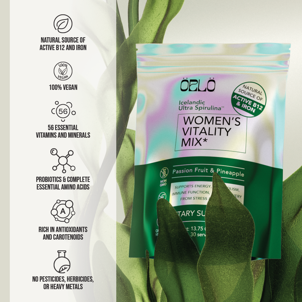 Icelandic Ultra Spirulina™ Women’s Vitality Mix