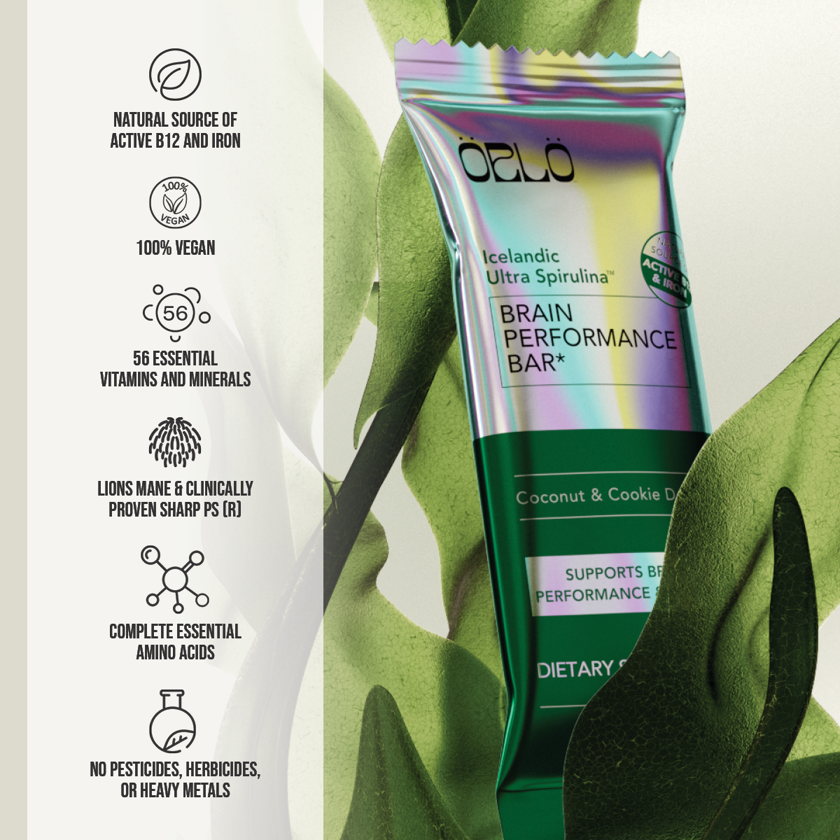 Icelandic Ultra Spirulina™ Brain Performance Bar Box