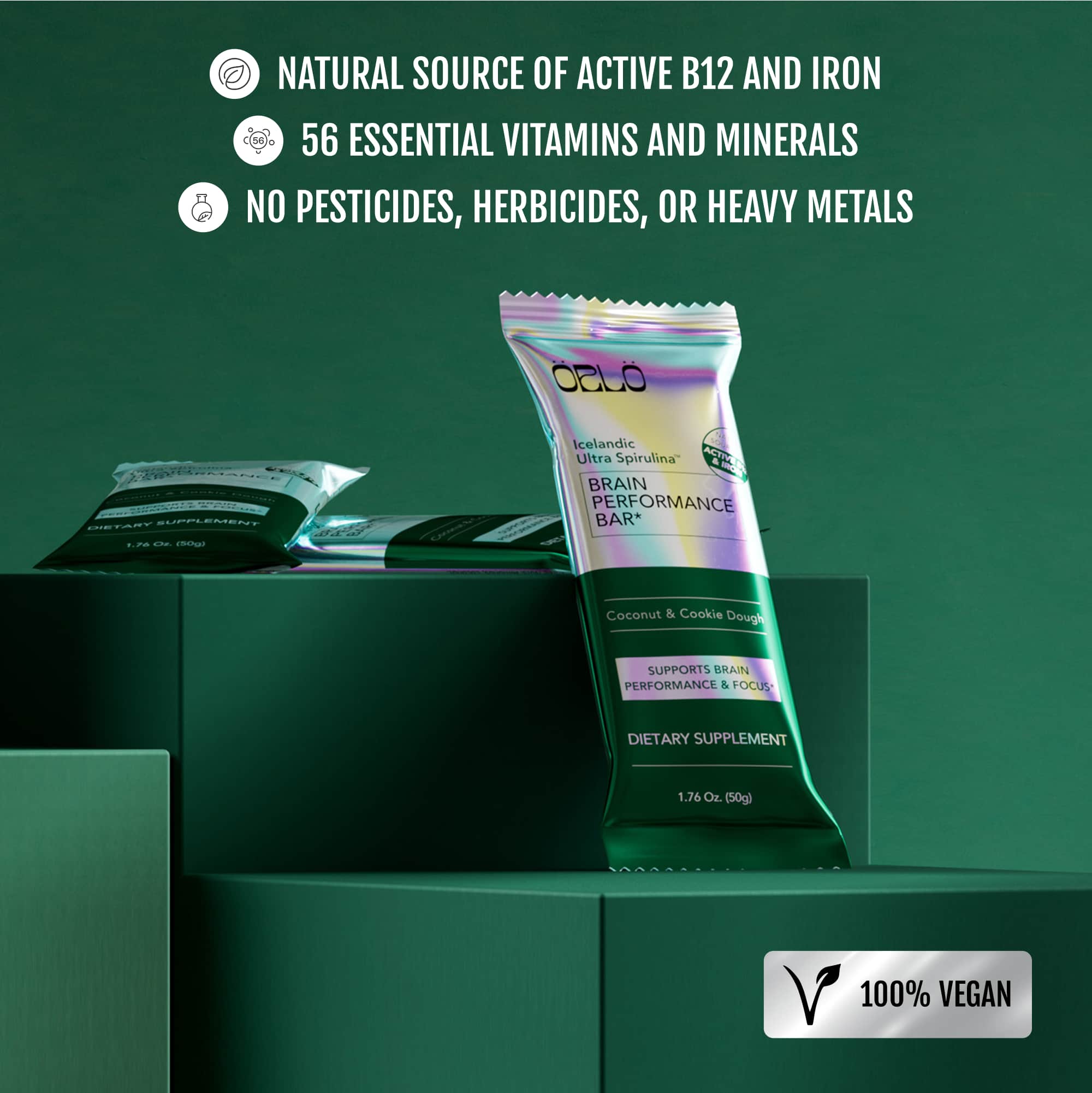 Icelandic Ultra Spirulina™ Brain Performance Bar – Örlö