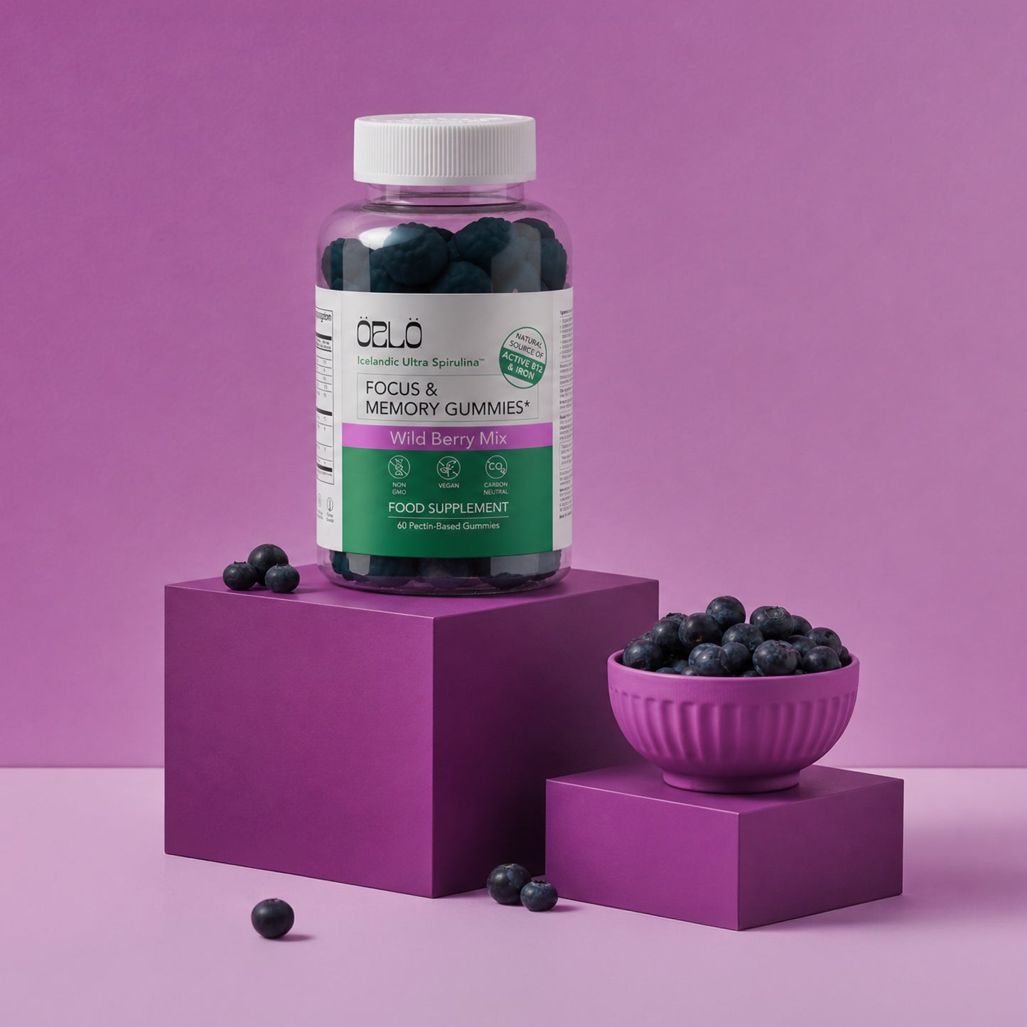 Icelandic Ultra Spirulina™ (IUS™) Focus & Memory Gummies