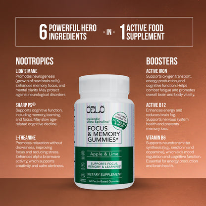 Icelandic Ultra Spirulina™ Focus & Memory Gummies