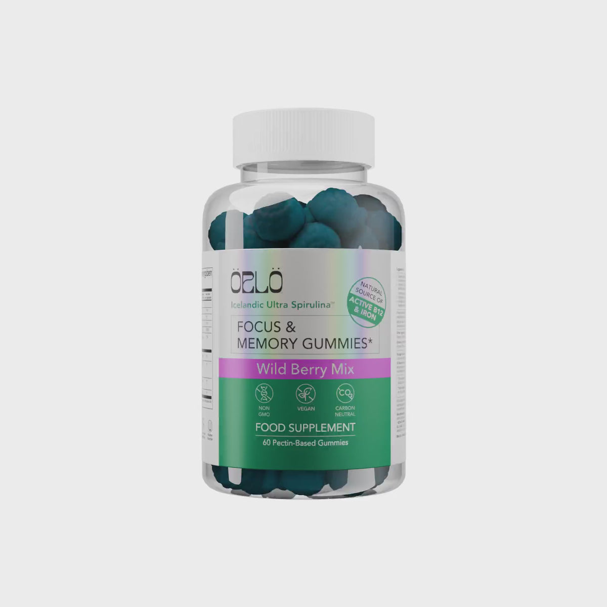Icelandic Ultra Spirulina™ (IUS™) Focus & Memory Gummies